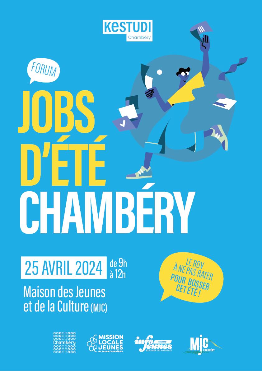 Affiche du forum jobs d'été 2024 à Chambéry