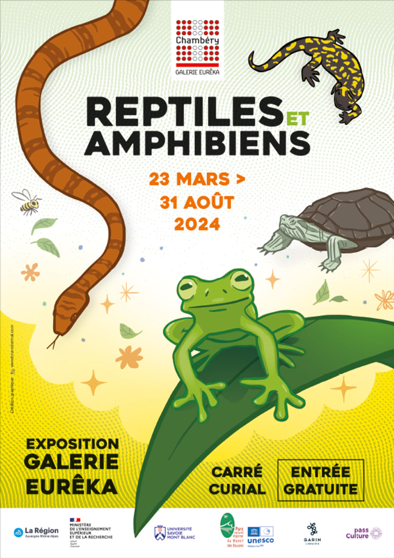 Affiche Reptiles et amphibiens galerie Eurêka