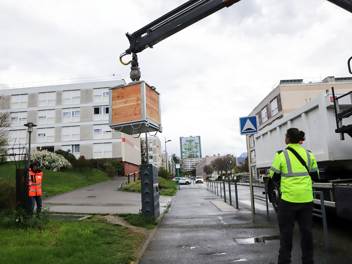 Installation de composteurs collectables sur les Hauts-de-Chambéry
