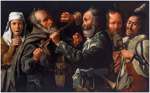 Atelier de Georges de la Tour (Vic-sur-Seille, 1593 – Lunéville, 1652) La Rixe des musiciens, 1625-1630 Huile sur toile