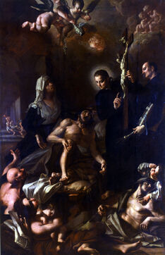 Saint François-Xavier (?) bénissant les pestiférés